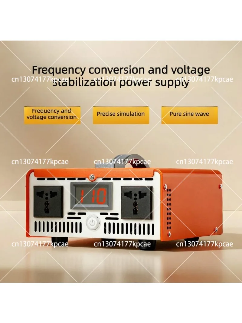 Single-phase 50Hz to 60Hz frequency converter, 110V/120V/220V 60Hz to 220V/50Hz power supply, 1000VA