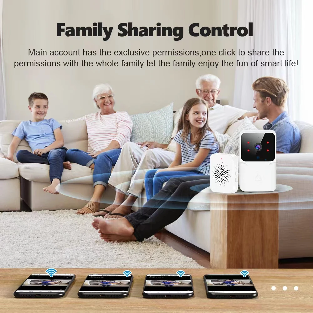 Home WiFi Doorbell Doorbell Camera Battery Powered Video Door Phone IR Night View Wireless Video Door Bell Security Protection