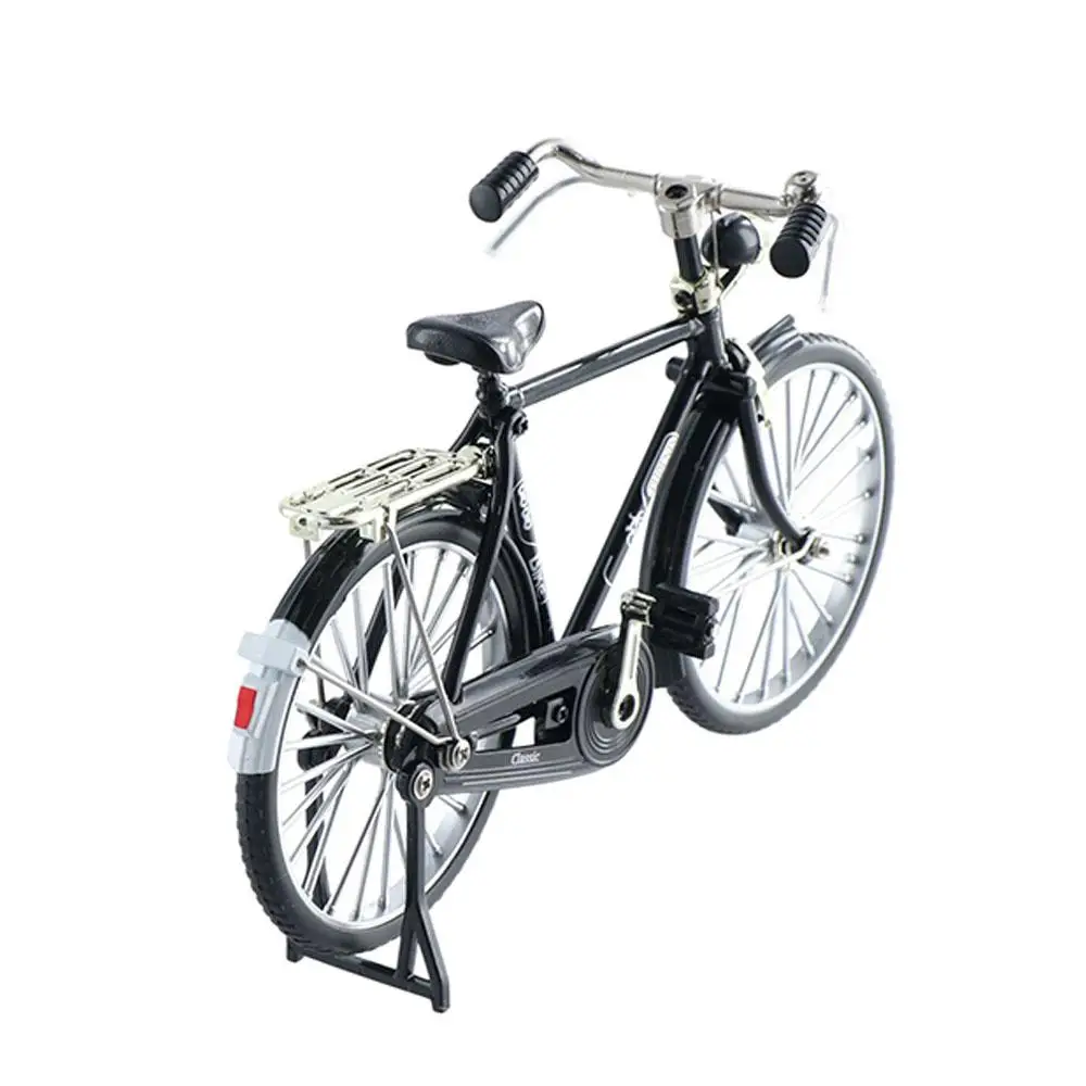 Figurine en alliage moulé sous pression, modèle Miniature de Simulation de vélo rétro, modèle de vélo Vintage, jouets de vélo rétro