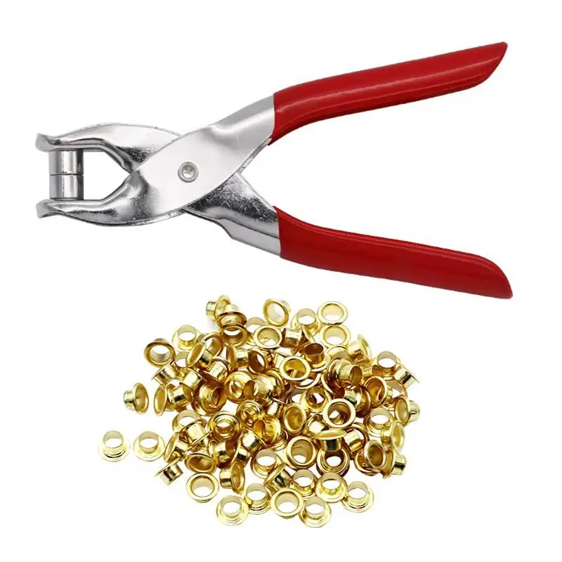 Eyelet Hole Puncher Leather Belt Hole Punch Plier Revolve Sewing Machine Bag Setter Tool Watchband Strap Household Leathercraft