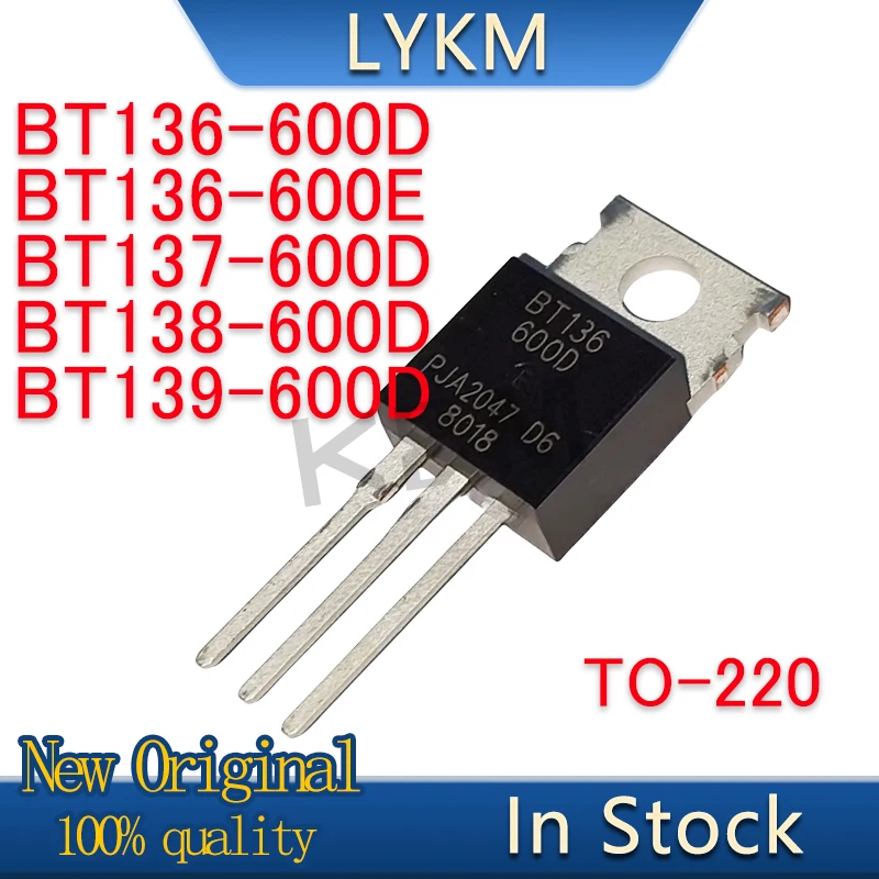 10/PCS New Original BT136-600D BT136-600E BT137-600D BT138-600D BT139-600D TO-220 thyristor In Stock