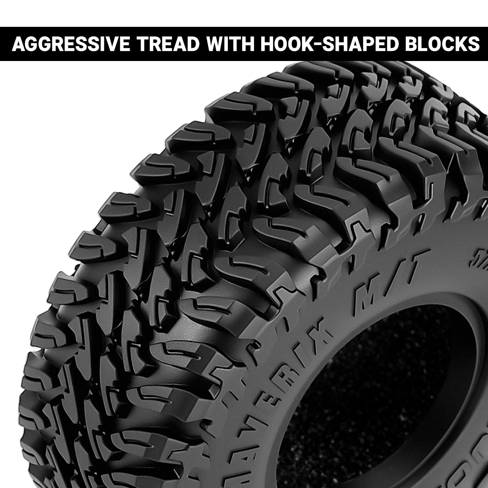 ยาง INJORA 57*22 มม. 1.0 นิ้ว รุ่น MAVERIX M/T สำหรับรถบังคับวิทยุแบบ Crawler ขนาด 1/18 1/24 (T1028)