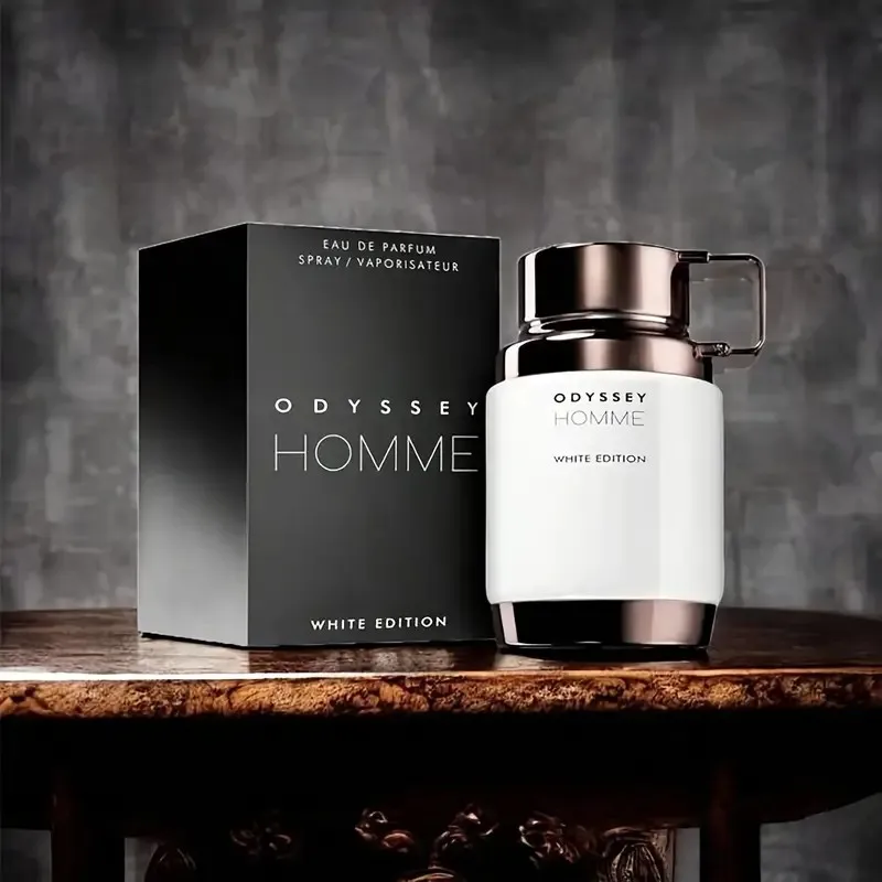 Armaf Odyssey Hombre Blanco 3,4 oz/100Homme eau de toilette, perfume para hombre, perfume naranja de madera ámbar de larga duración