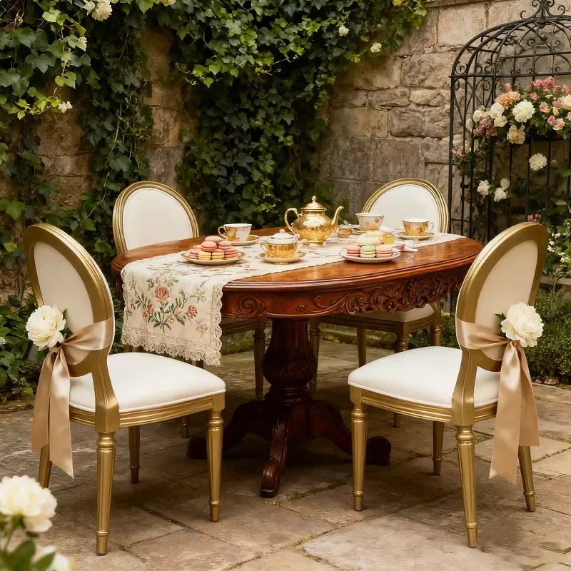 O Round Back Design Stackable Restaurant PU Leather Chairs Gold Events Banquet Wedding Hotel Chairs for Dining Bar Use
