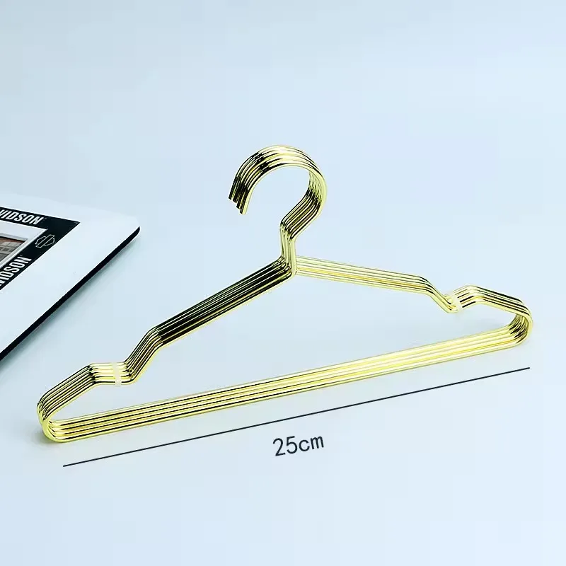 

10 pcs Dogs Pet Costume Hangers Gold Color Cats Small Baby Toddler Clothes Hangers Durable Convenient and Portable Gift for Pet