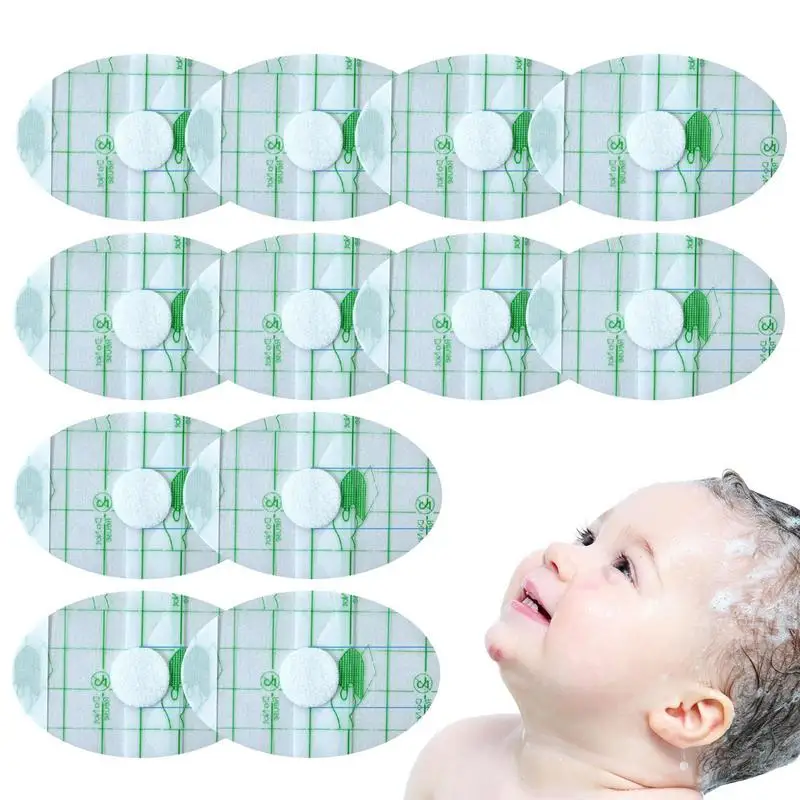 100pc Plastic Waterproof Ear Protector For Baby Kids Adults Swimming Cover Caps Disposable Ear Stickers Kids Shampoo Ear paste