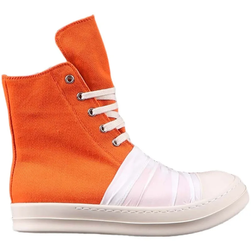 Qvah Owens High Top Canvas Sneakers Black/White 3