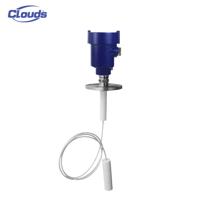 Clouds High Precision 4-20ma Transmitter Water Fuel Material Gauge Meter 80ghz Measurement Radar Level Sensor