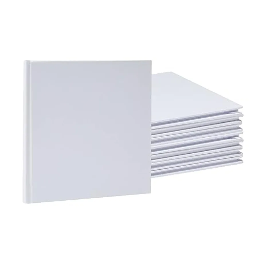 

8 Pack Blank Books for to Write Stories, Hardcover Sketchbooks for Students Empty Blank Comic Book DIY Make Your Own Book Blank