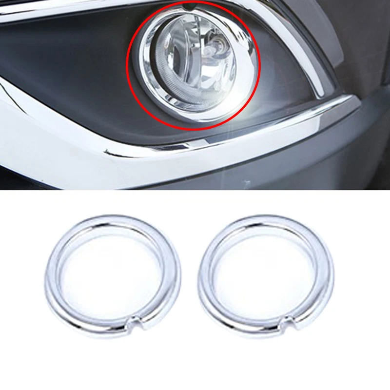 Car Accessories For Mitsubishi Outlander 2013 2017-2021 Chrome Front Fog Light Lamp Cover Trim Molding Bezel Garnish Sticker