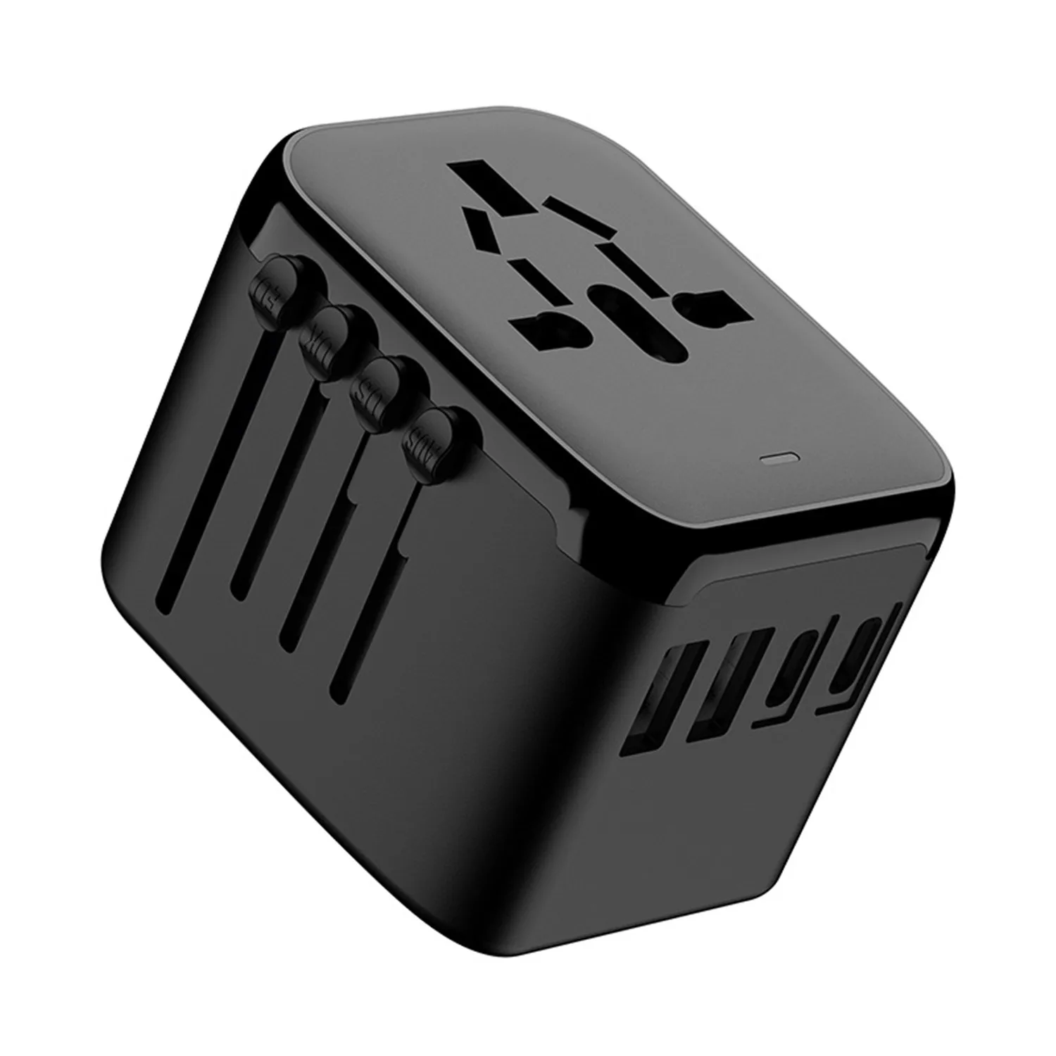 Dual USB C Universal Travel Adapter, All-in-One International Power Adapter with US/EU/UK/AUS Plugs for 150+ Countries, 2 USB