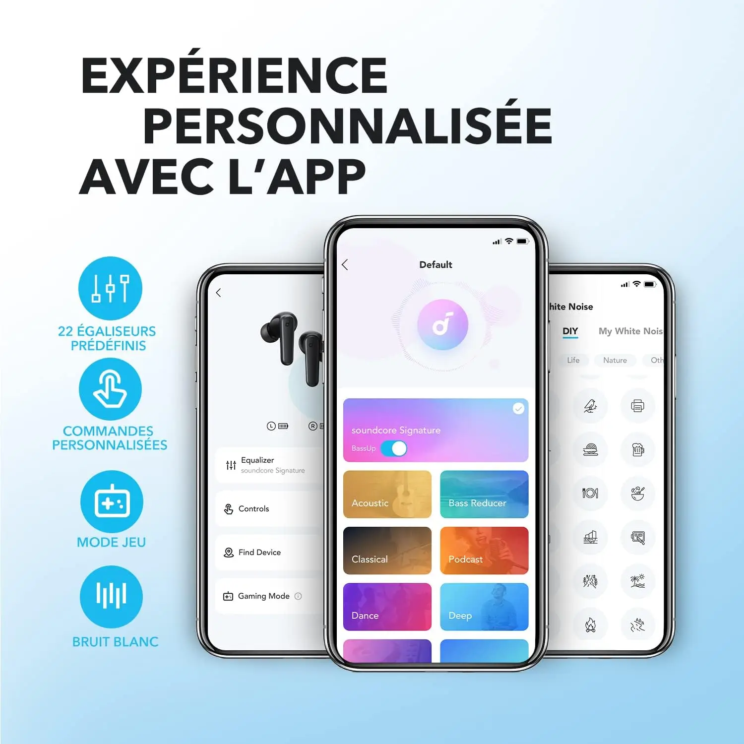 سماعات الرأس Soundcore من Anker R50i اللاسلكية بتقنية البلوتوث داخل الأذن، محرك 10 مم، Bluetooth 5.3، EQ قابل للتعديل، وقت تشغيل 30 ساعة