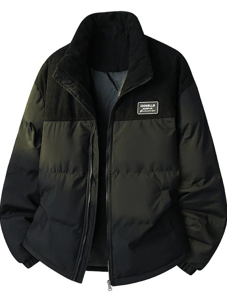 

Зимняя утепленная вельветовая куртка 2025 года с воротником-стойкой, очень теплая, свободного кроя, с длинными рукавами, для повседневной носки