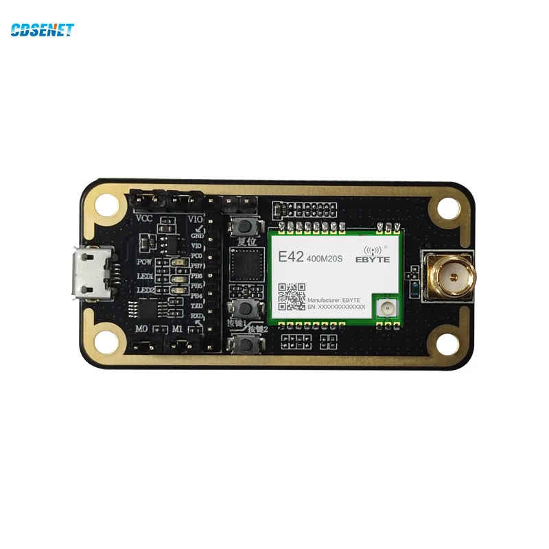 

Комплект тестовой платы для беспроводного радиочастотного модуля HW3000 433 МГц CDSENT E42-400MBL-01 20 дБм 2,5 км с кабелем USB и антенной