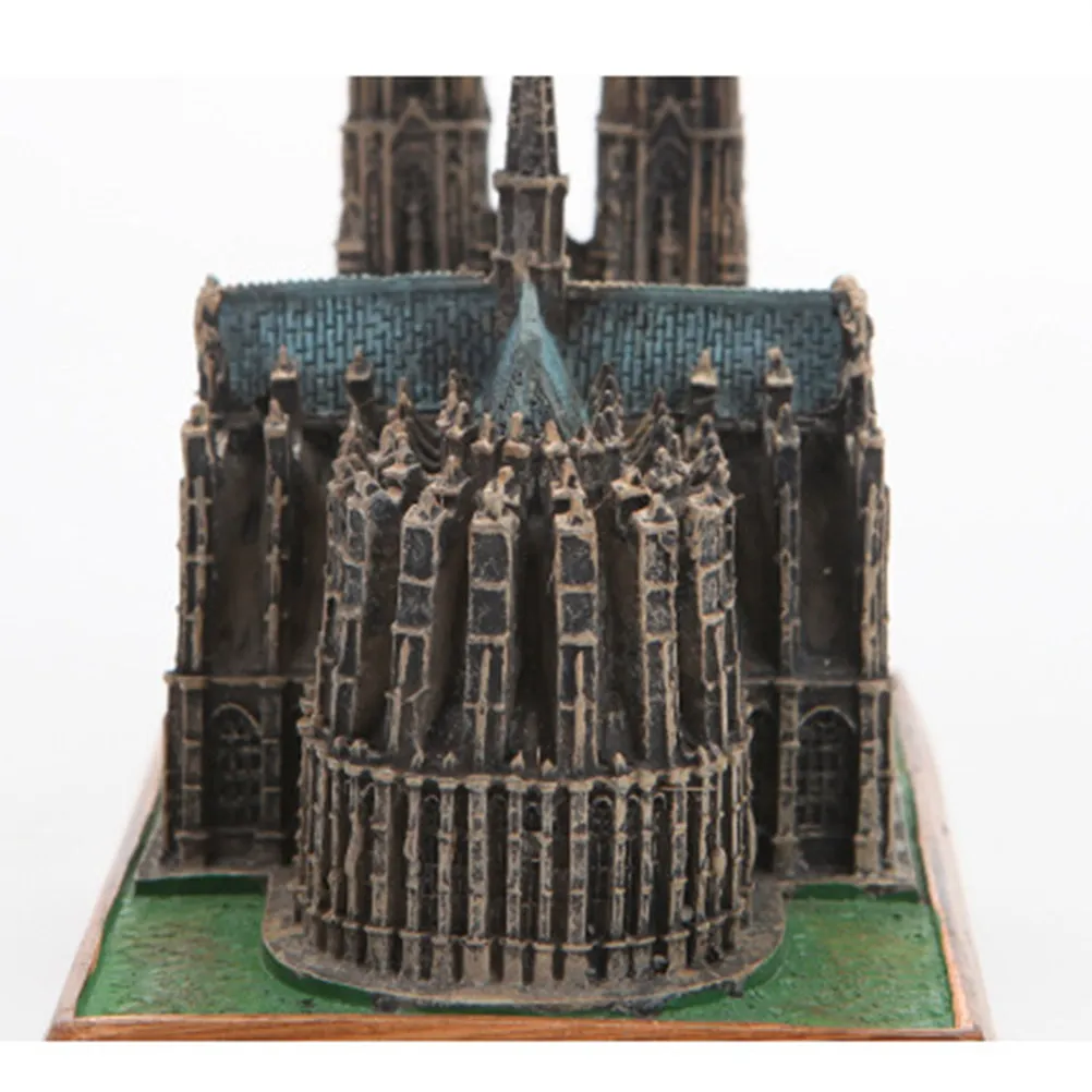 1Pcs Resin Craft Cathedral Architecture Ornament Germany Home Office Decor Souvenir Gift for Holiday Schoolroom Bar Club