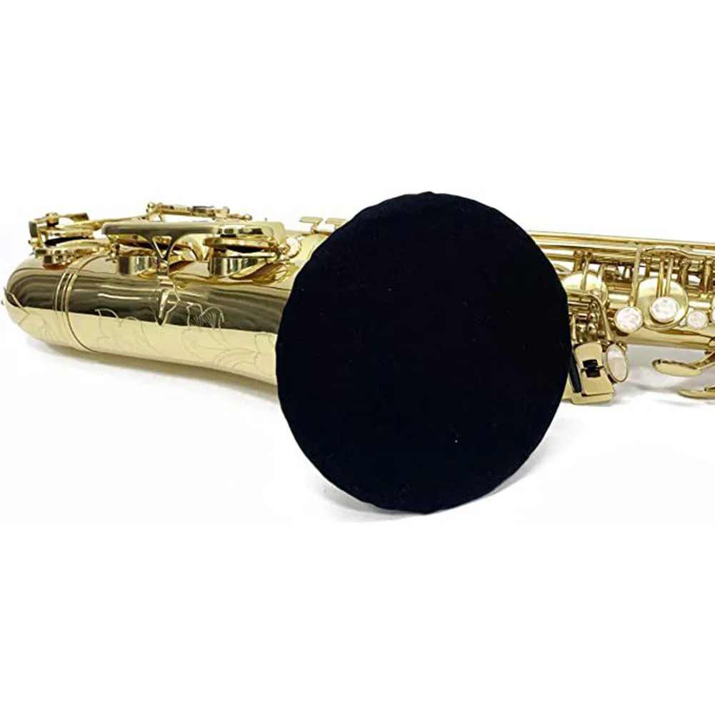 Black Velvet Instrument Bell Cover Suitable for Trumpet Saxophone Clarinet Dustproof and Noise free Performance