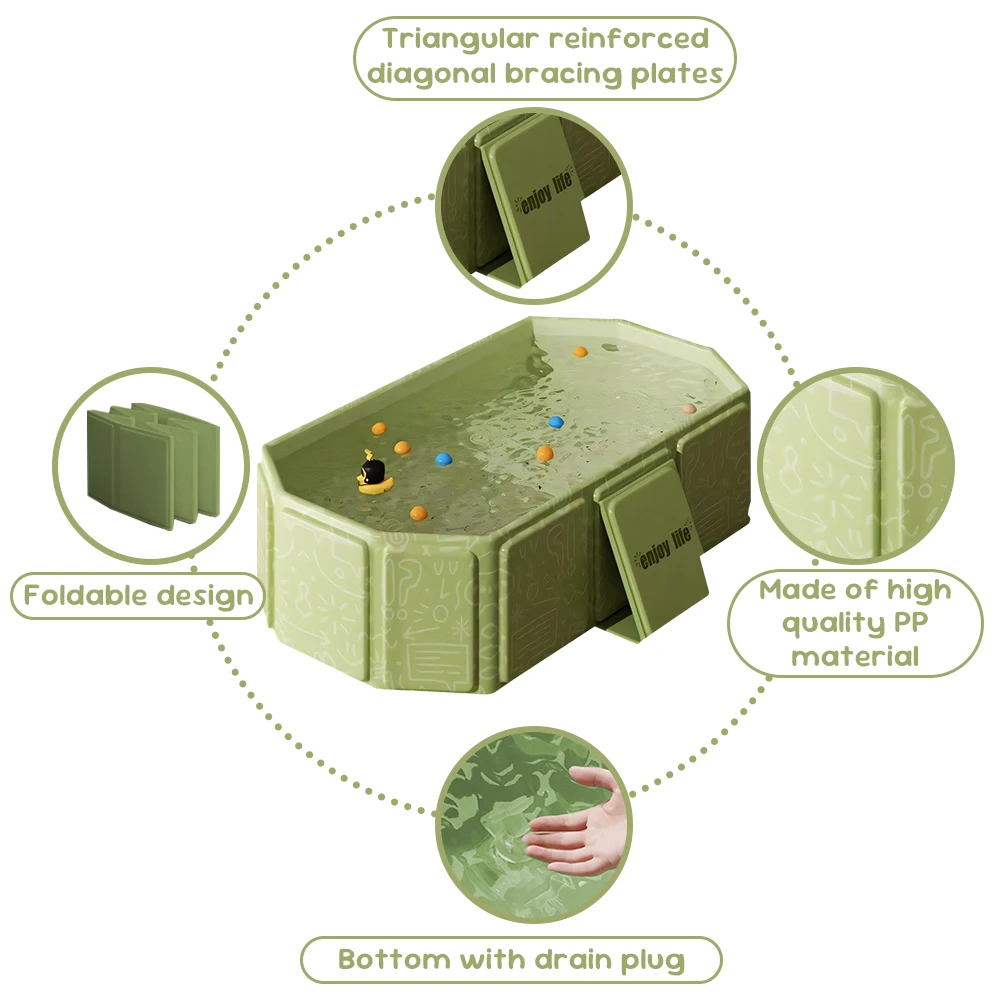 อ่างอาบน้ำเด็กสำหรับเด็กทารกถึงเด็กวัยหัดเดิน อ่างอาบน้ำเด็กพับได้พร้อมท่อระบายน้ำ อ่างอาบน้ำเด็ก อ่างอาบน้ำเด็กวัยหัดเดิน อ่างอาบน้ำ 75x45x25