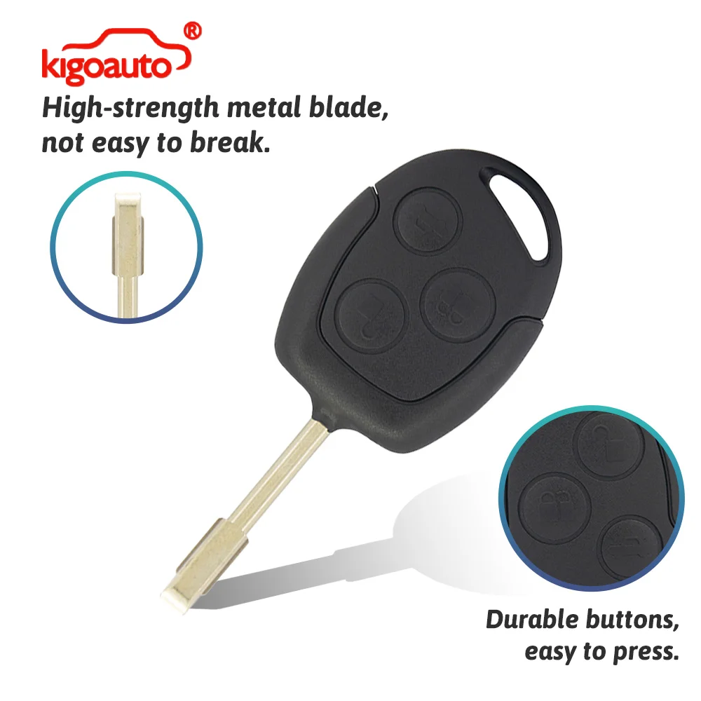 Kigoauto Remote Key Case Shell Blade 3 Button FO21 HU101 for Ford Focus Mondeo Fiesta Transit C-Max S-Max - view 2