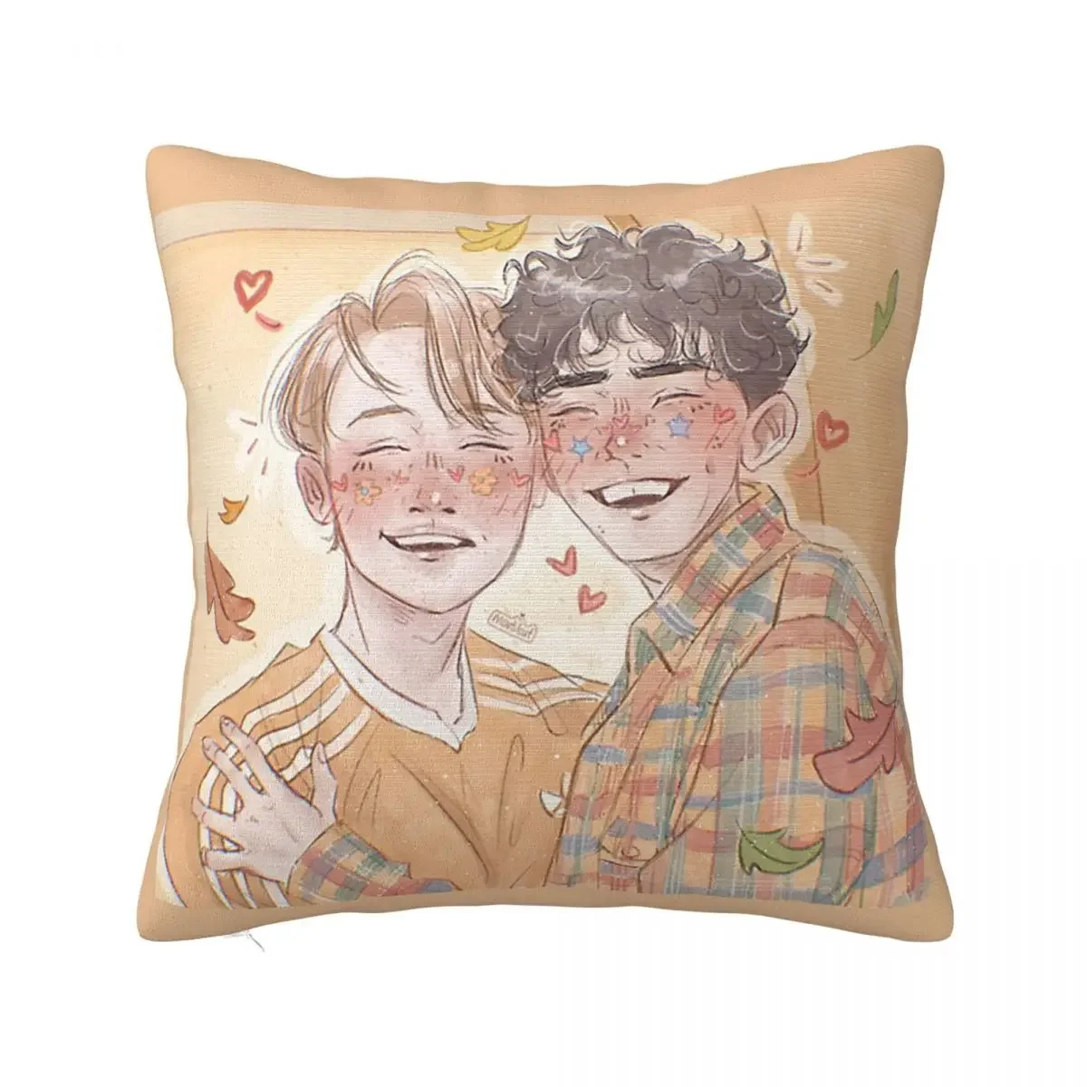 

Heartstopper Lover Pillowcase Fabric Cushion Cover Decorative Nick and Charlie Throw Pillow Case Cover Home Dropshipping 45*45cm