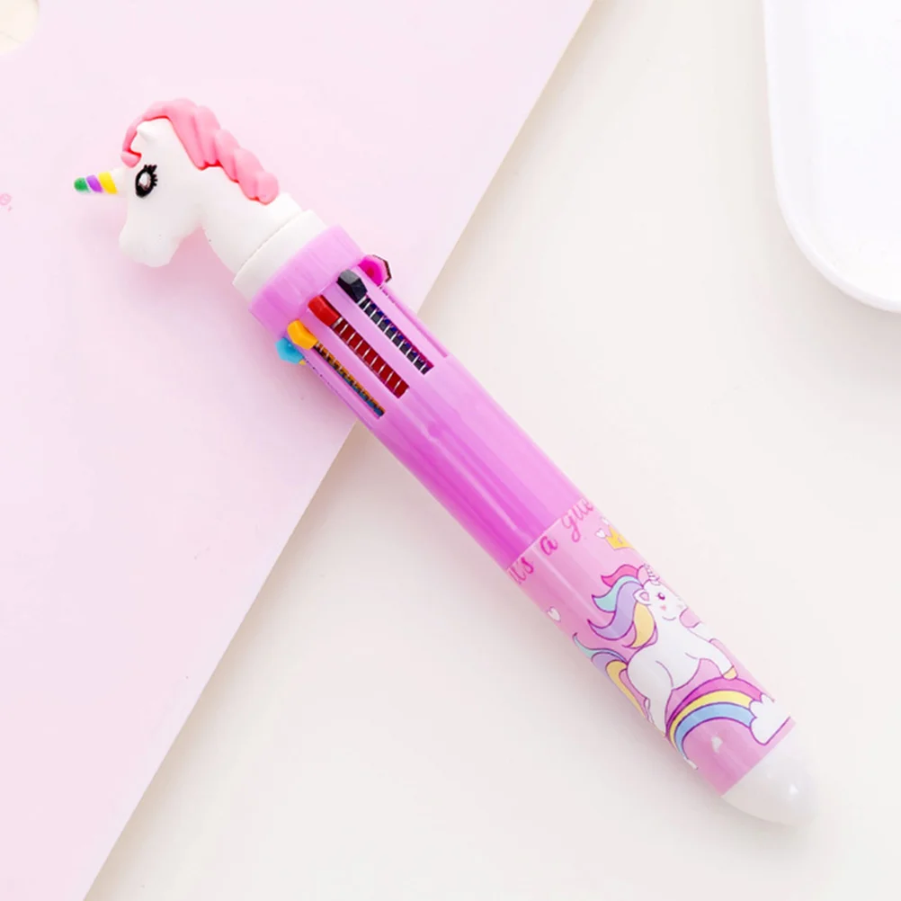 

4 Pcs Multi color Ballpoint Pens Student Supplies Portable Writing Drawing Pens Colors ABS Material Wear resistant Lightweight