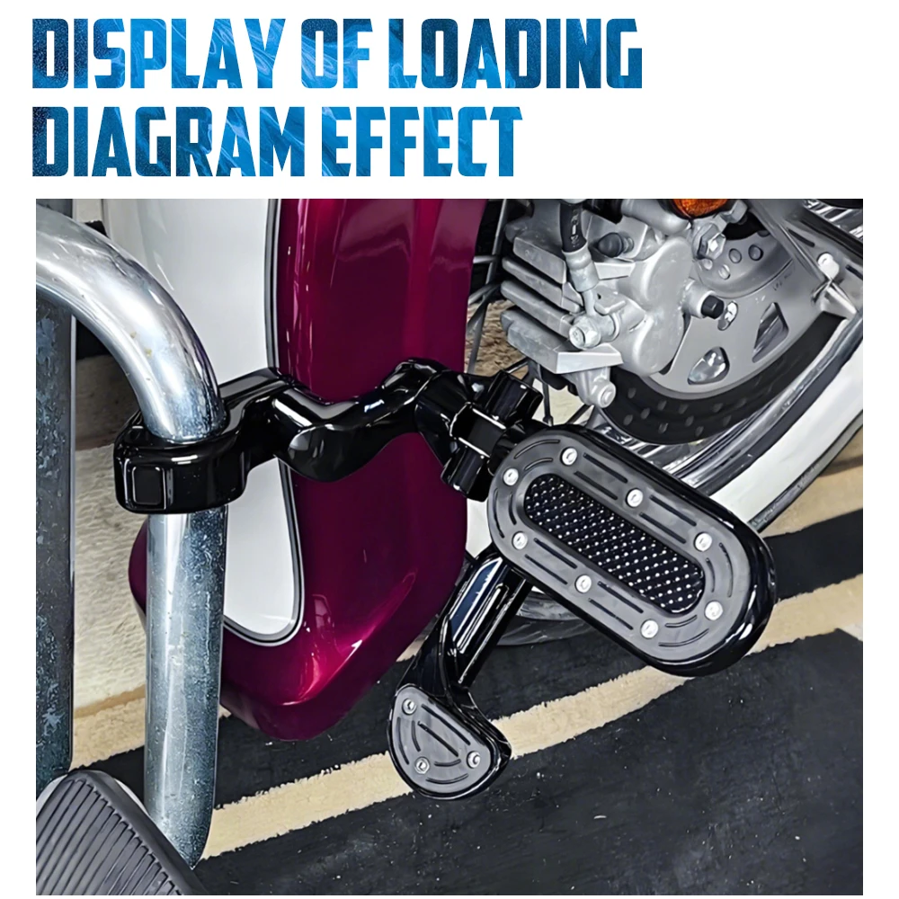Motorcycle Footrest Adjustable 32mm Footpegs Pedal Highway Engine Foot Pegs For Harley Touring Road King Softail Low Rider Dyna
