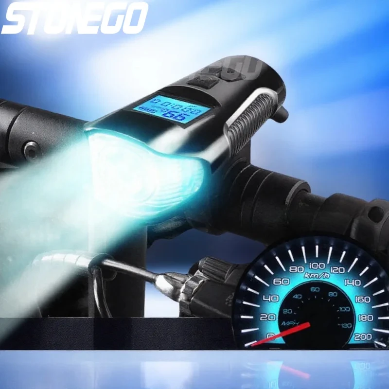 

USB Rechargeable Bicycle Headlight 350 Lumen Waterproof Multi Function Cycle Light Speedometer Odometer Super Bright Bike Torch