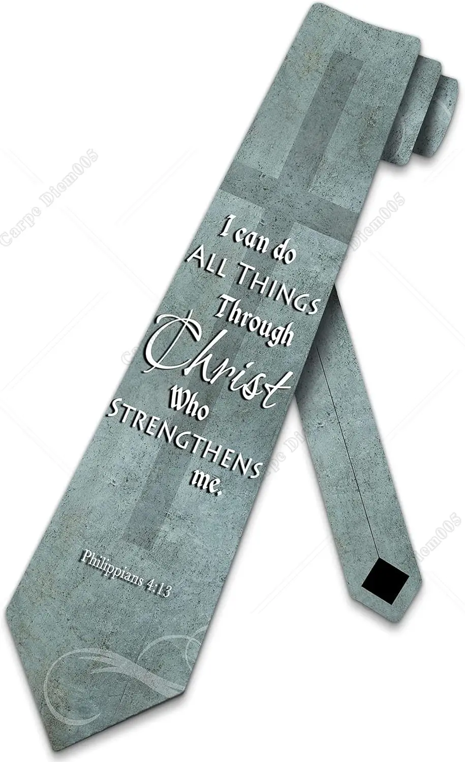 Three Rooker Christian Ties Mens Religious Necktie Philippians 4:13 Tie