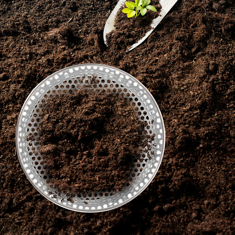 

1pcs Soil for Gardening 4mm Round Holes Efficient Screening Durable Easy Operation Compact Portable Garden Sieve Compost Sifter