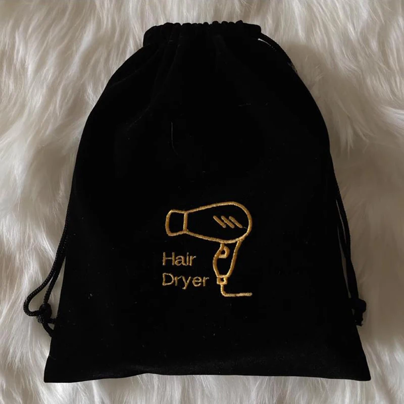 1 PC Hair Dryer Cloth Bag Hair Diffuser Hair Dryer Bag Drawstring Closure Cover Canvas Storage Belt Mouth Drawstring Dust Bag