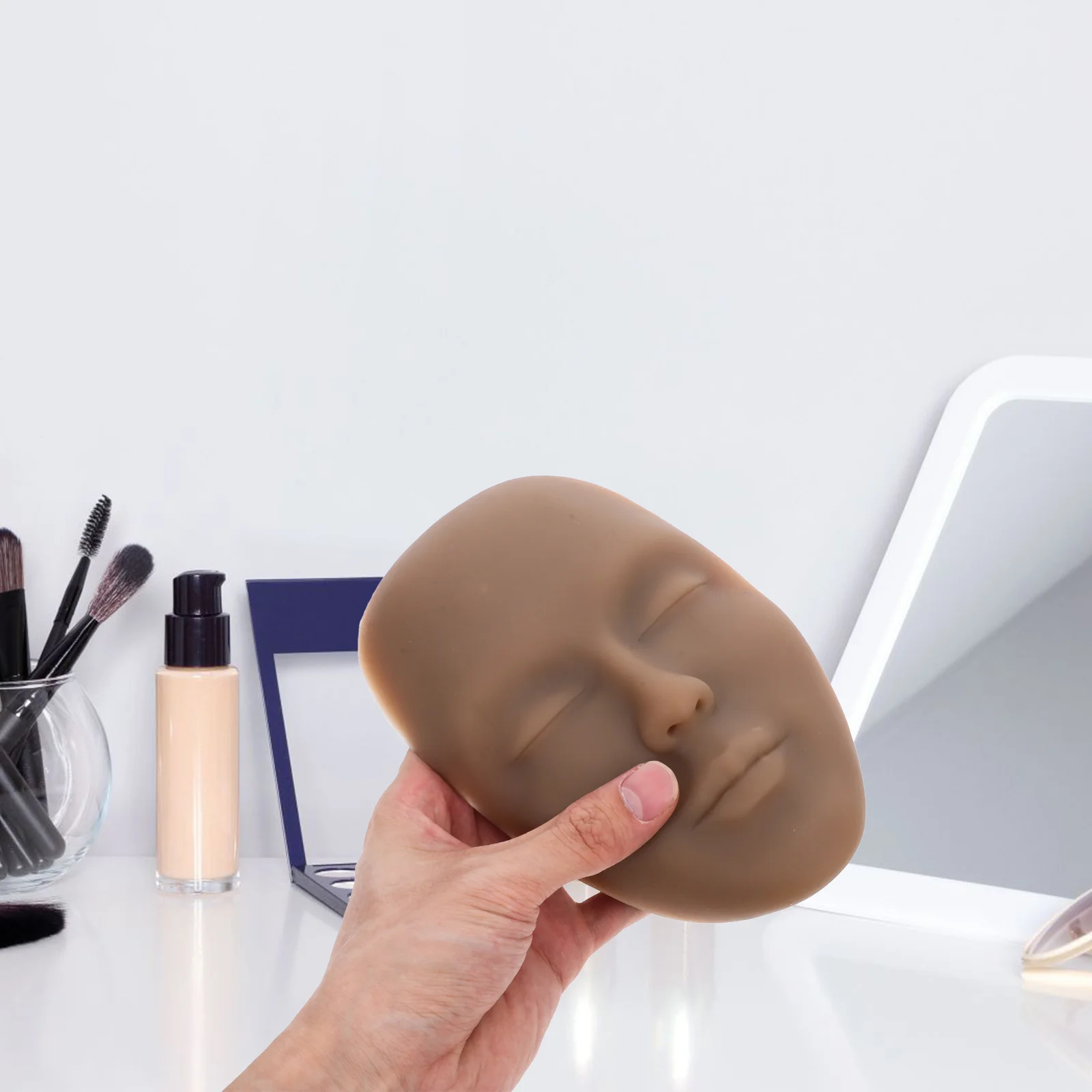 

Silicone Face Practice Tool Tone For Eyebrow Lip Eye Makeup Training Detachable Mannequin Head For Tattoo