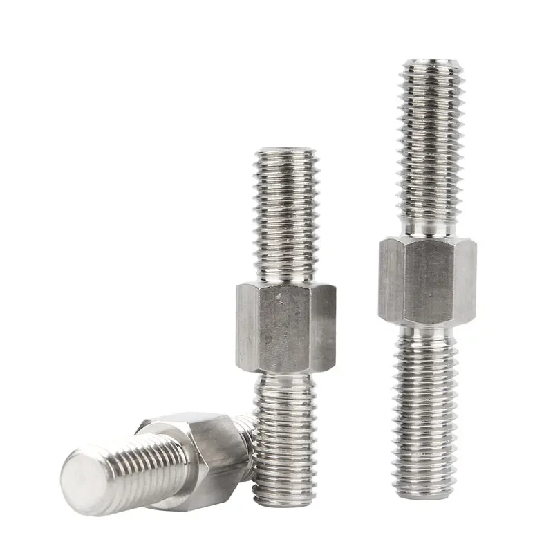 304 Stainless Steel Double End Screws M3 M4 M5 M6 M8 M10 M12 M14 M16 Left-hand Threads/right-hand Threads Stud Bolts