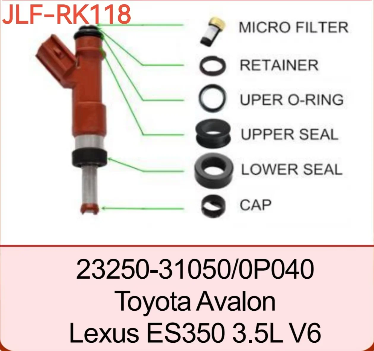 

4-комплект комплекта для ремонта топливных форсунок для Toyota Prius Zxw30 # 23250-37010 (Jlf-Rk118)