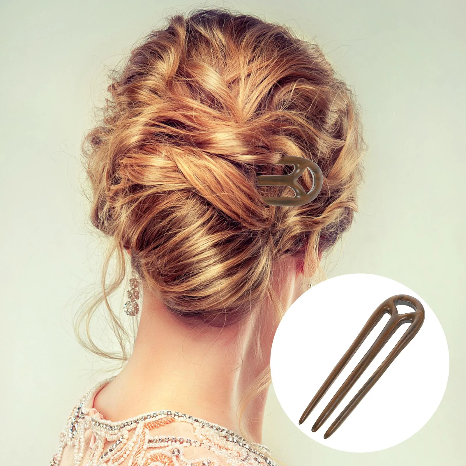 

Sandalwood Hairpin Stick Japanese Gem Sticks Bun Holder Wooden Chopsticks Styling Accessories for Long Thick Party Wedding Gift