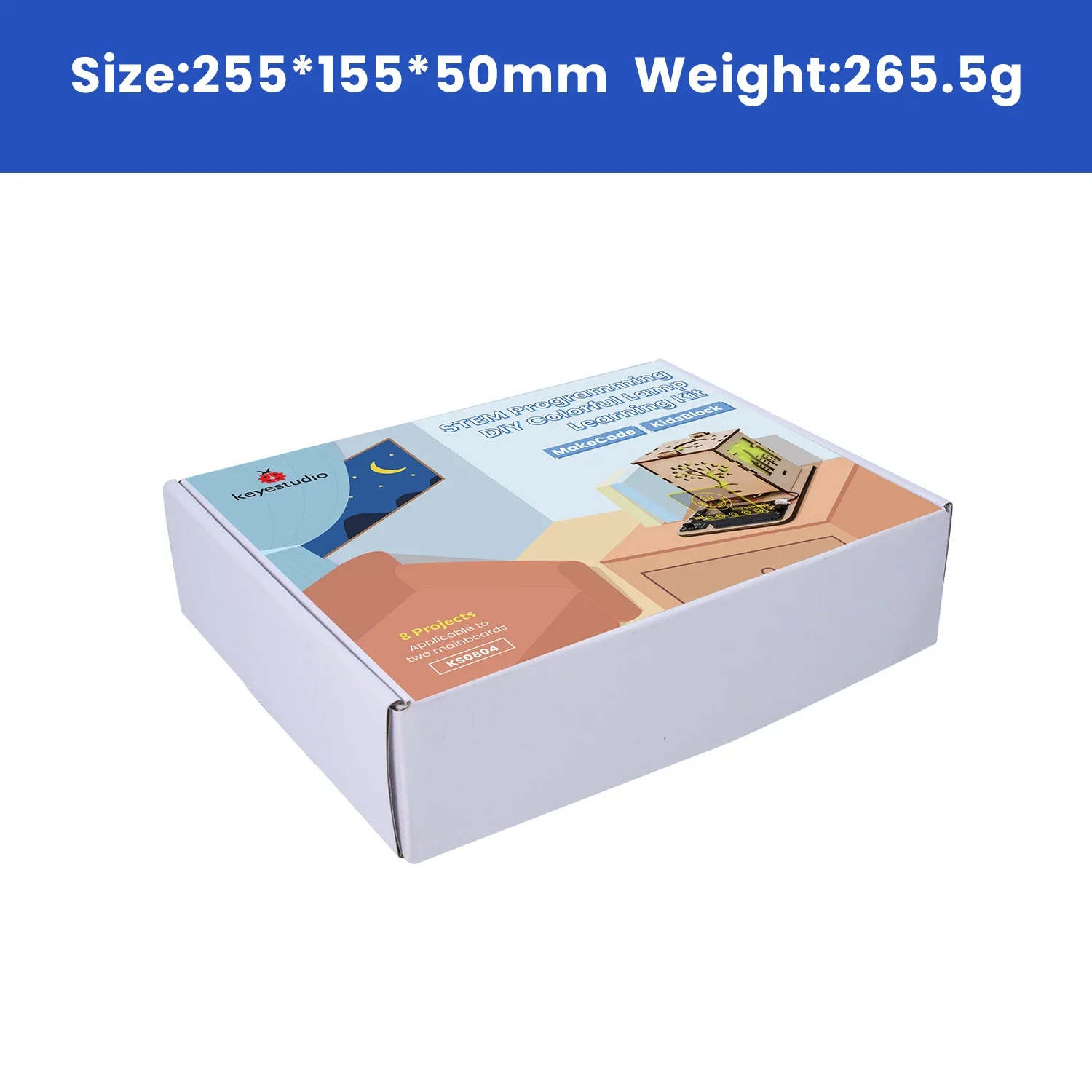 Keyestudio STEM-programmering RGB kleurrijke lampleerkit voor BBC Microbit V2-kit integreert kleur Interessante geschilderde kit