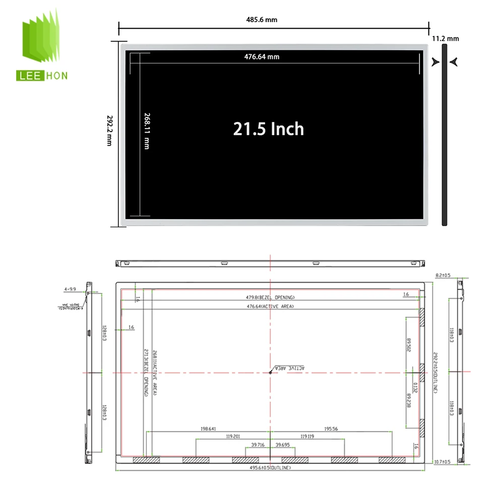 BOE Original Industrial Grade 21.5 Inch GV215FHM-N10  LCD Display Screen 1920x1080 TFT LCD Module 30pins LVDS IPS LCD Panel