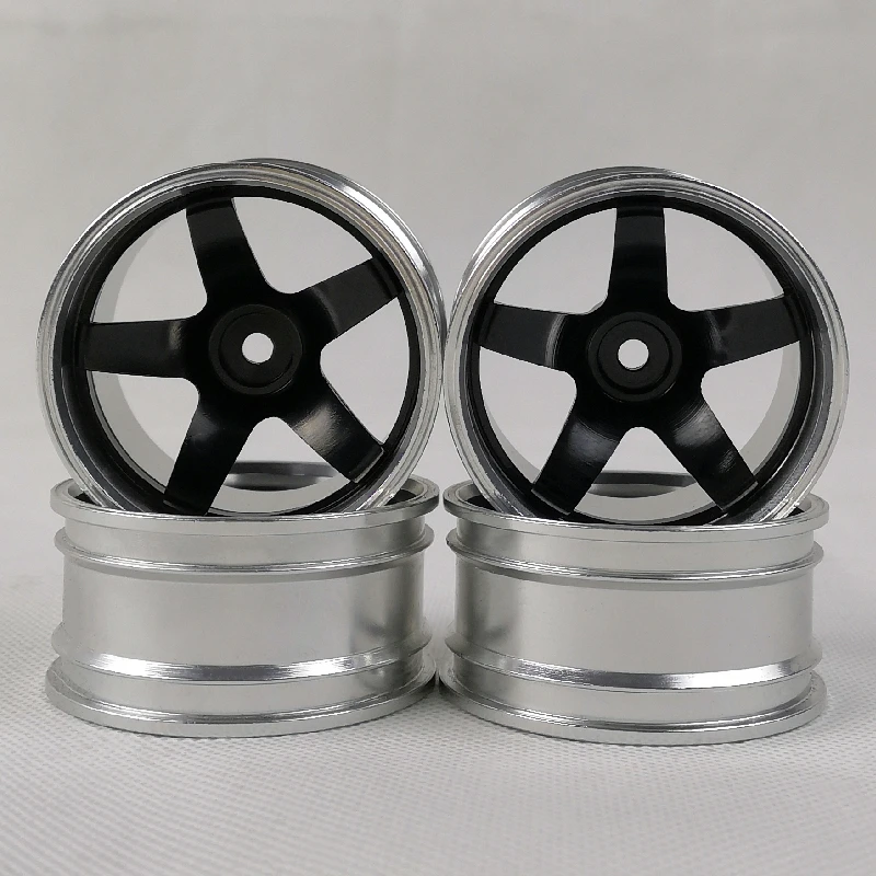 6/9/12mm Offset 4pcs CNC Machined Aluminum Wheels Rims 1/10 Scale RC Car On-road Drift Touring Model Hobby