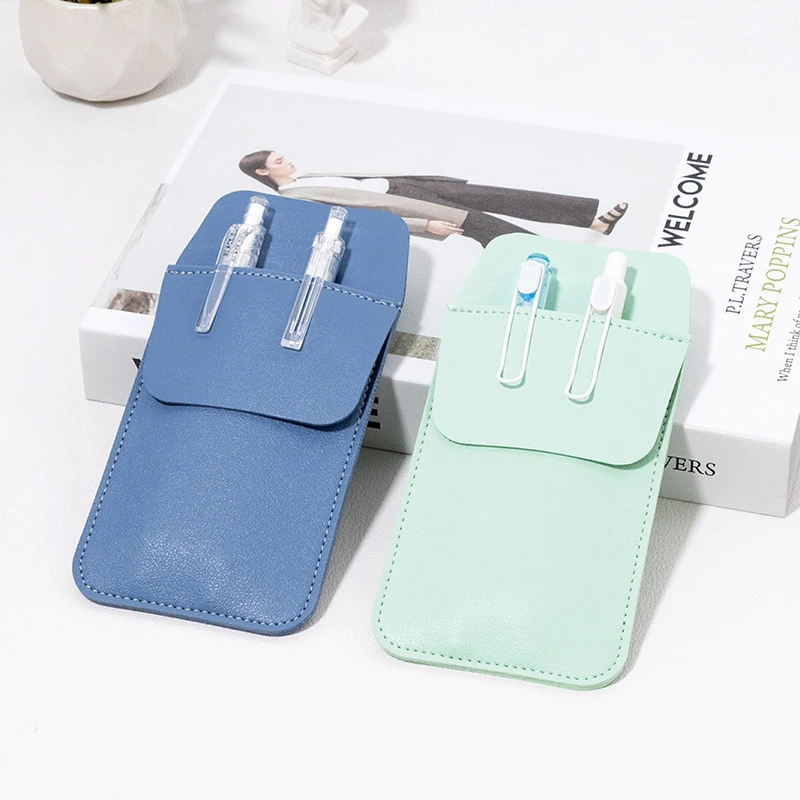 PU Leather Pencil Bags For Clothes Pocket Doctor Nurse Staff Leak-Proof Pen Pouch Hospital Business Pen Holder Supplies