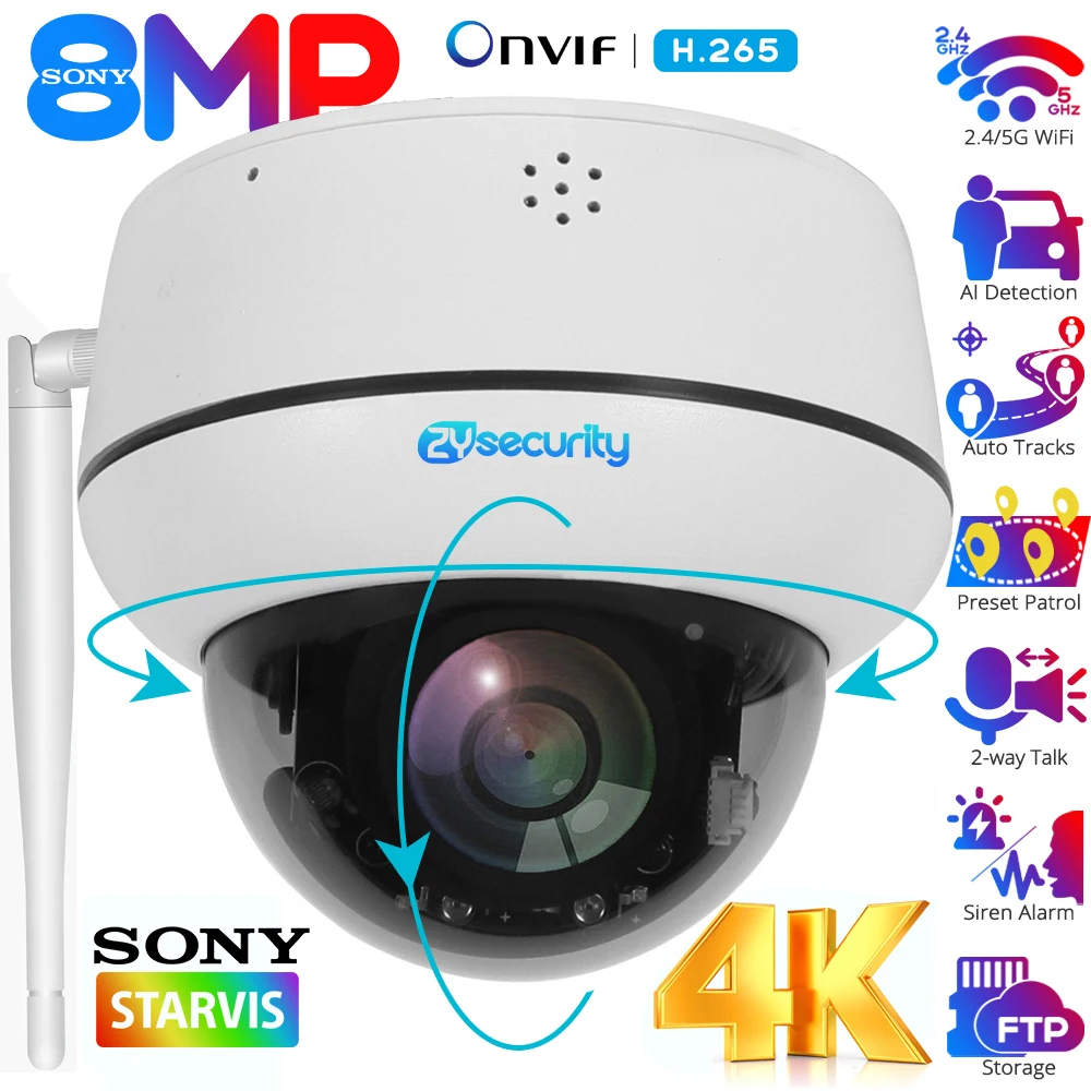 4K 8MP Wifi Dome Pt… - image