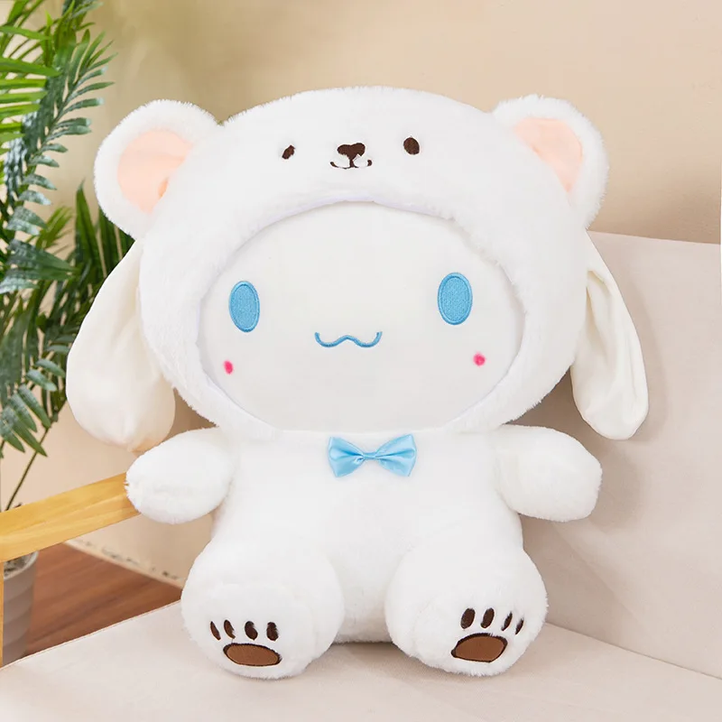 Изящная плюшевая кукла Hello Kitty Cinnamoroll Melody Kuromi, детская игрушка, подарок для девочек, плюшевая модель, домашний декор, диванная подушка, подушка