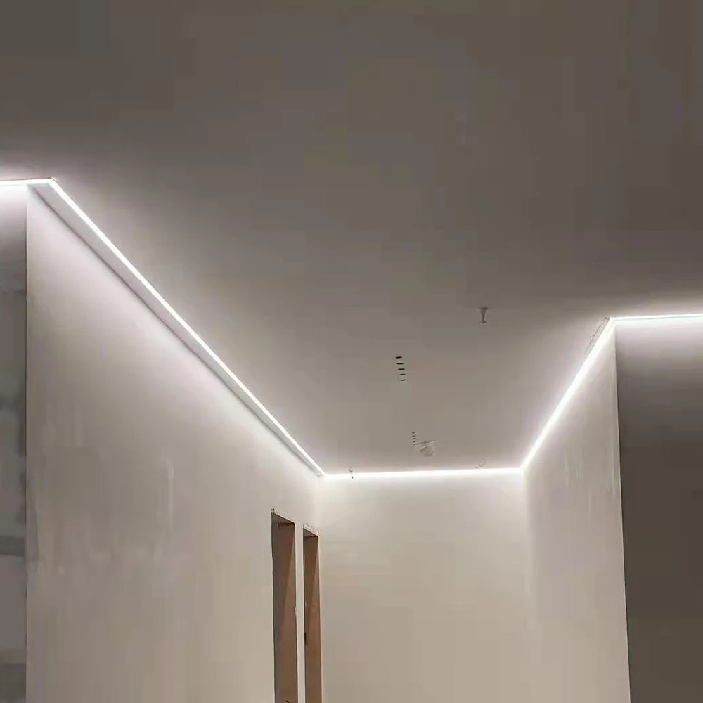 52*13mm (2 sztuki) 1m nowa konstrukcja wbudowana profil taśmy LED aluminium do instalacji sufitowych i ściennych