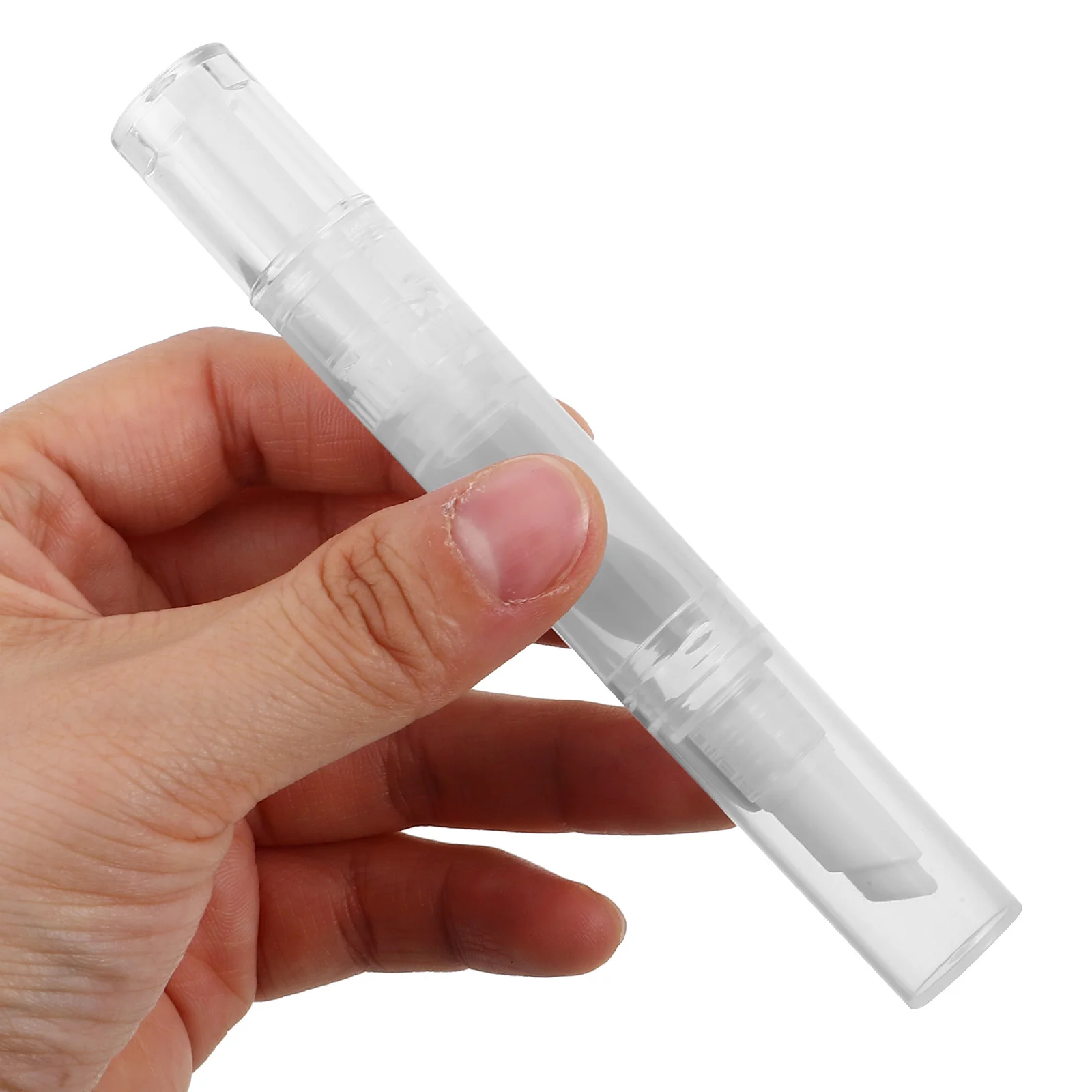 หลอดลิปกลอสเปล่าแบบเติมได้ 3 ชิ้น หลอดน้ำมันบำรุงเล็บ ที่ทาบำรุงหนังกำพร้า อุปกรณ์แต่งหน้าพกพา