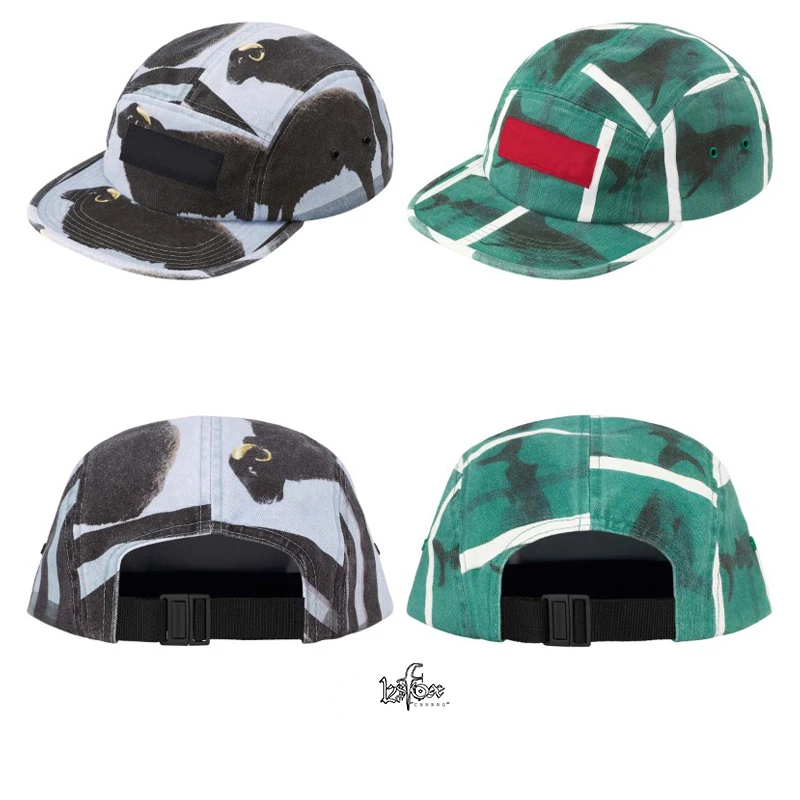Artist Shark Pattern Baseball Cap Flat Brim Hat Unisex Winter Cotton Hat Youth round Top Cap Bendable Brim Closure Buckle