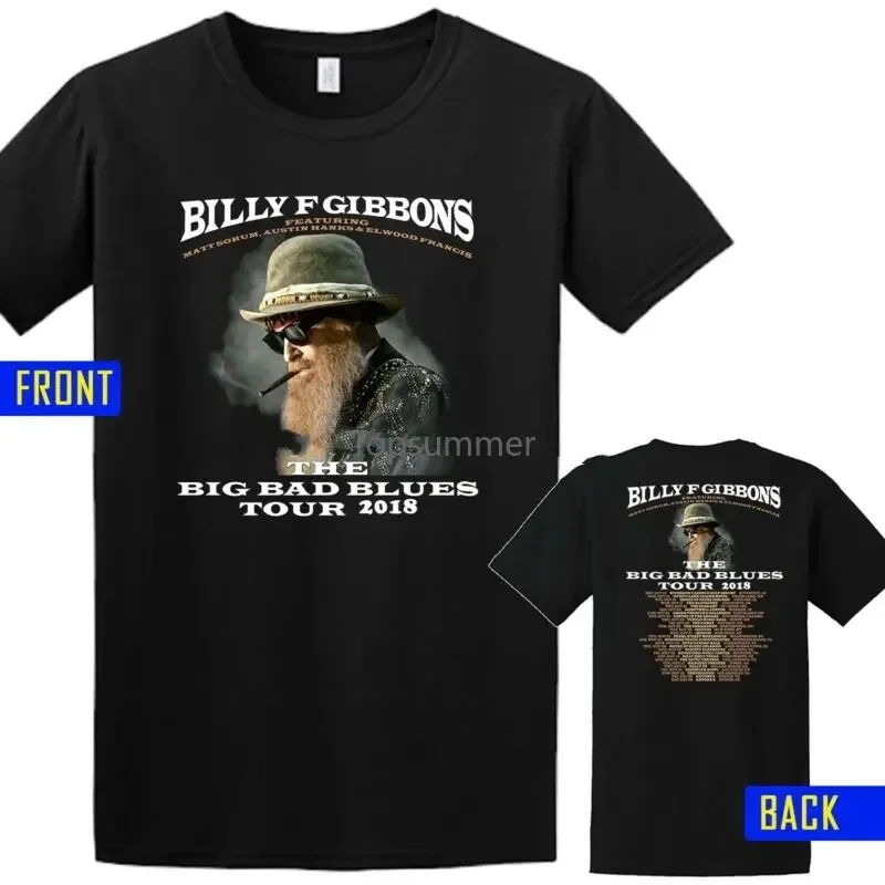 Billy Gibbons Zz Top The Big Bad Blues Tour 2018 T-Shirt S M L Xl 2Xl 3Xl New