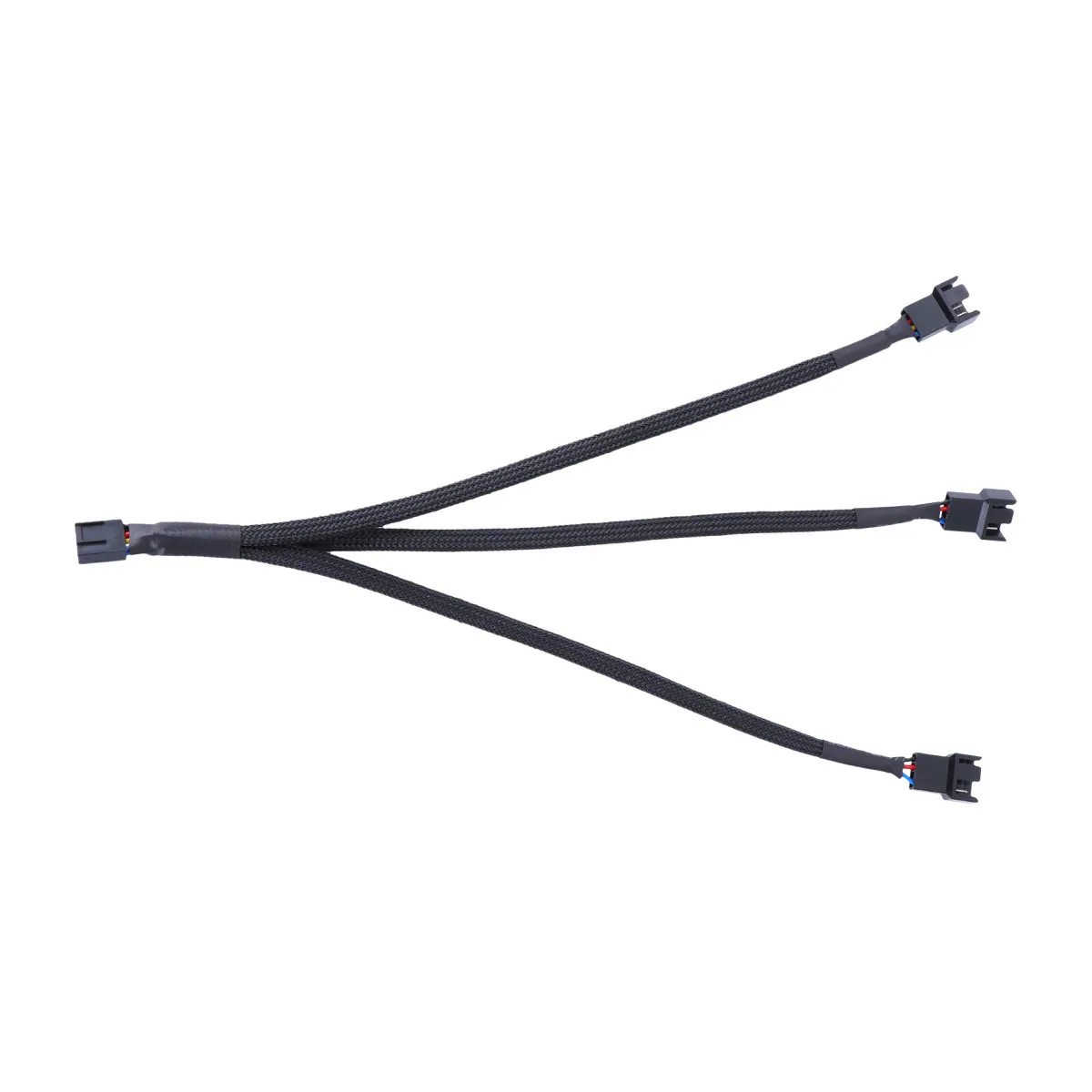 2Pcs Mainboard Extension Cable Black Bundle Pwm Fan Splitter Adapter Cable Pc Fan Cooling System Temperature