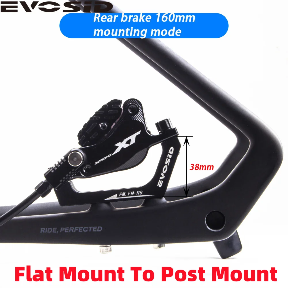 EVOSID Gravel Bike Flat Mount To Fost Mount Brake Adapter Front Rear 160mm Change Road Standard To MTB Specs Bicycle Accessories