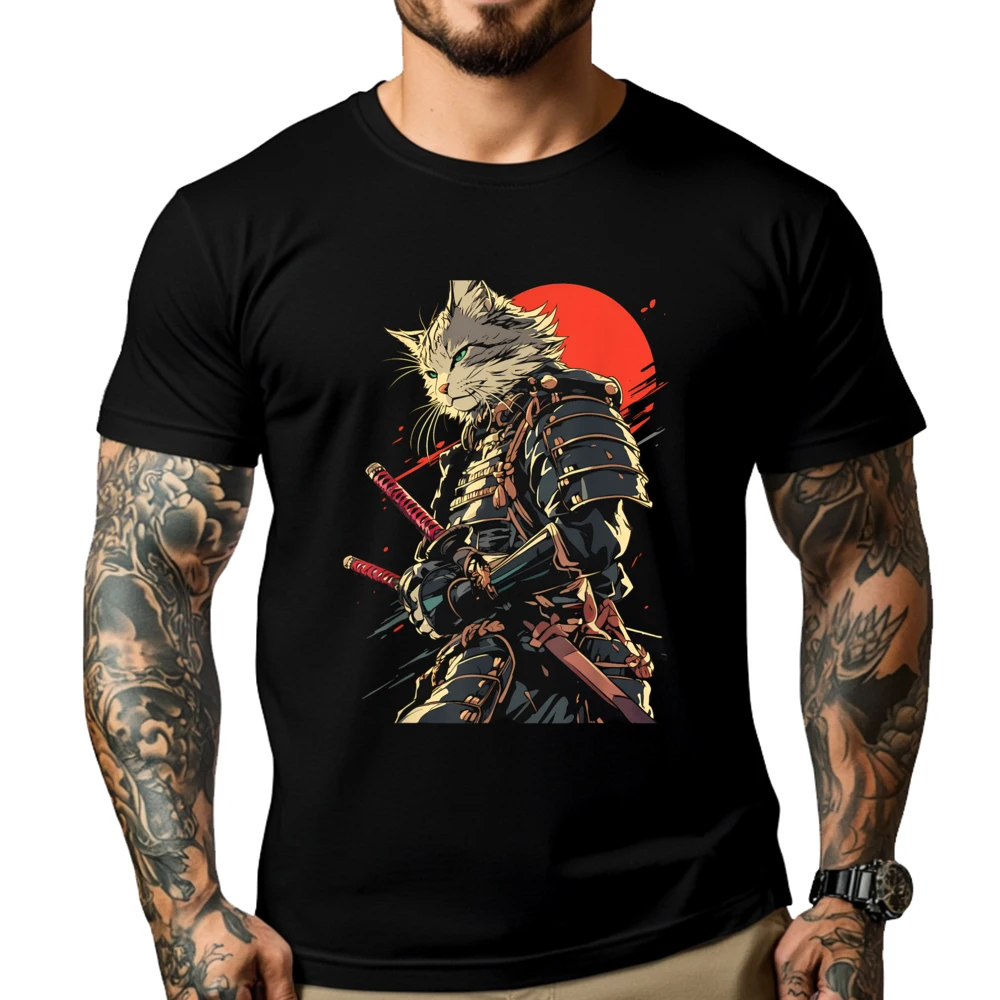 

Cat Samurai Ninja Cat Samurai Art Ukiyo E Big And Tall T Shirts Meme Tshirt Graphic T Shirts Vintage Tshirts for Men Lovers Day
