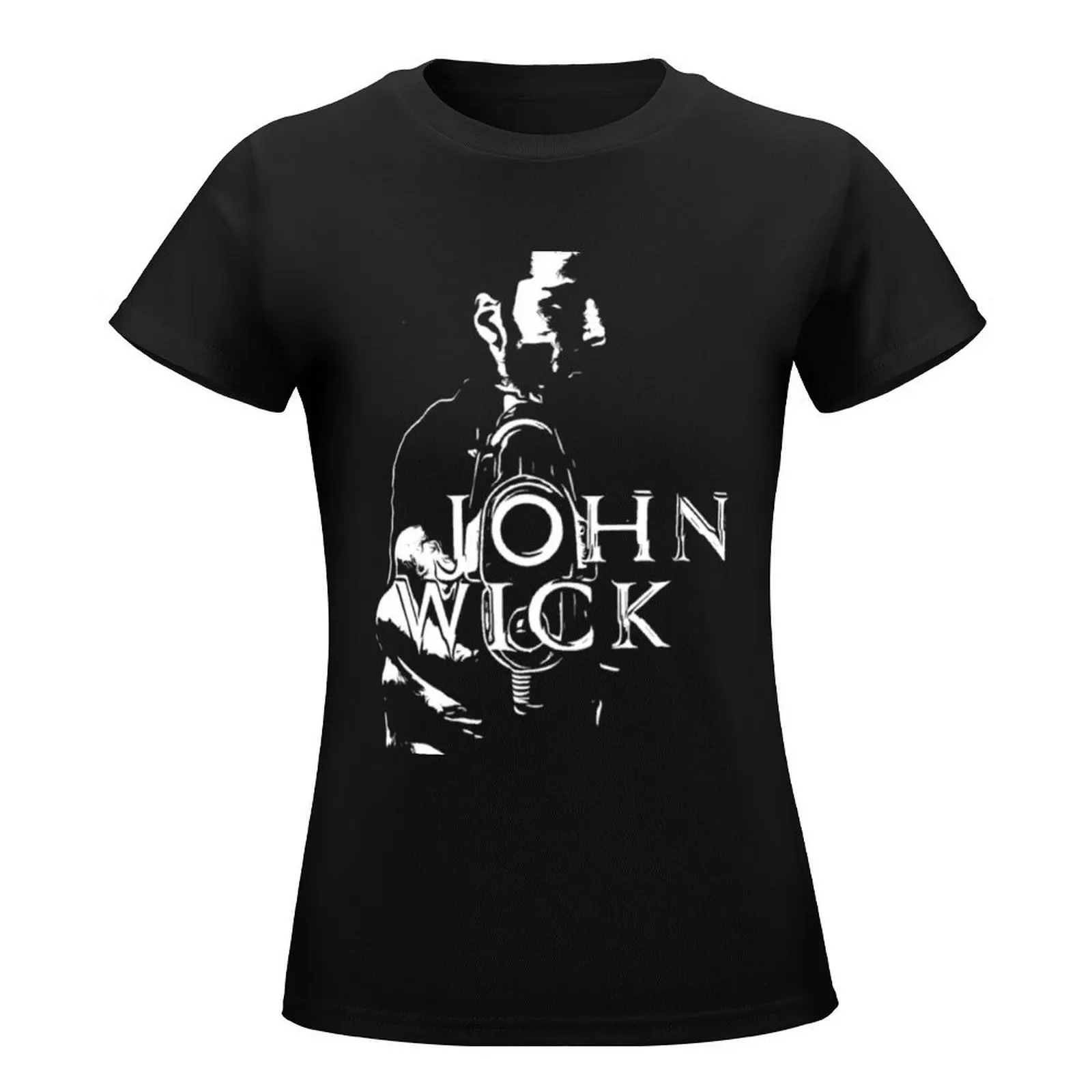 John Wick Art T-Shirt vintage sports fans oversized plus size t shirts for Women loose fit