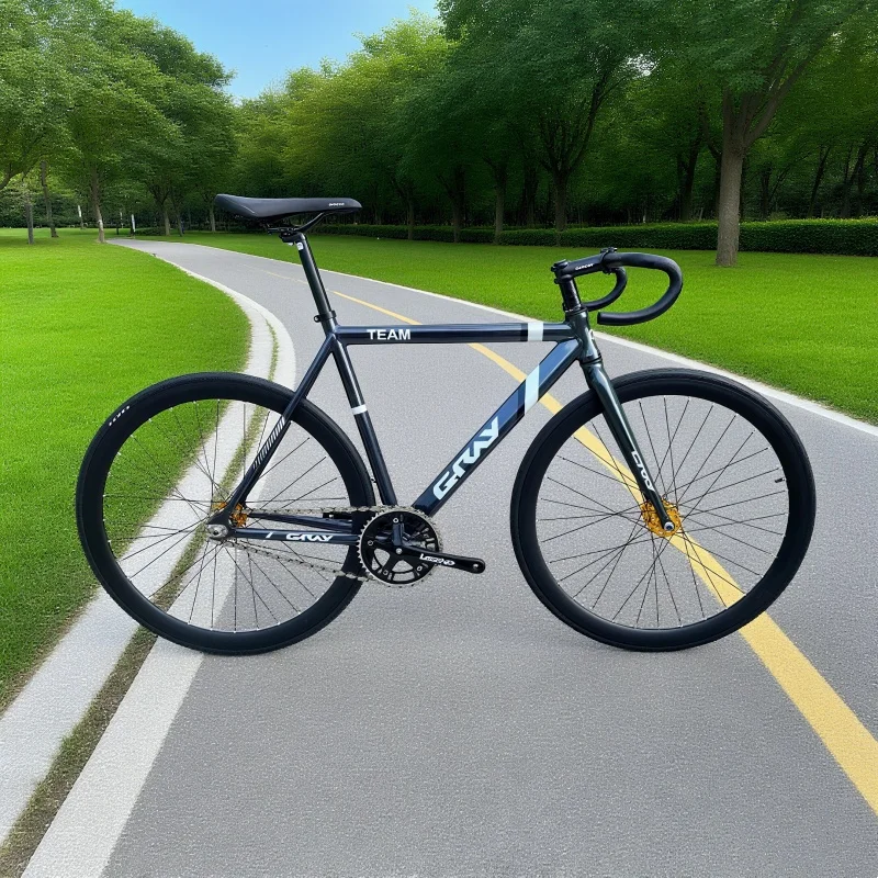 700C Single Speed Track Bike Racing Fixed Gear Bicycle 48/53/56cm Aluminum Alloy Frameset 40/70/90mm Racing Bike Wheelset Rim