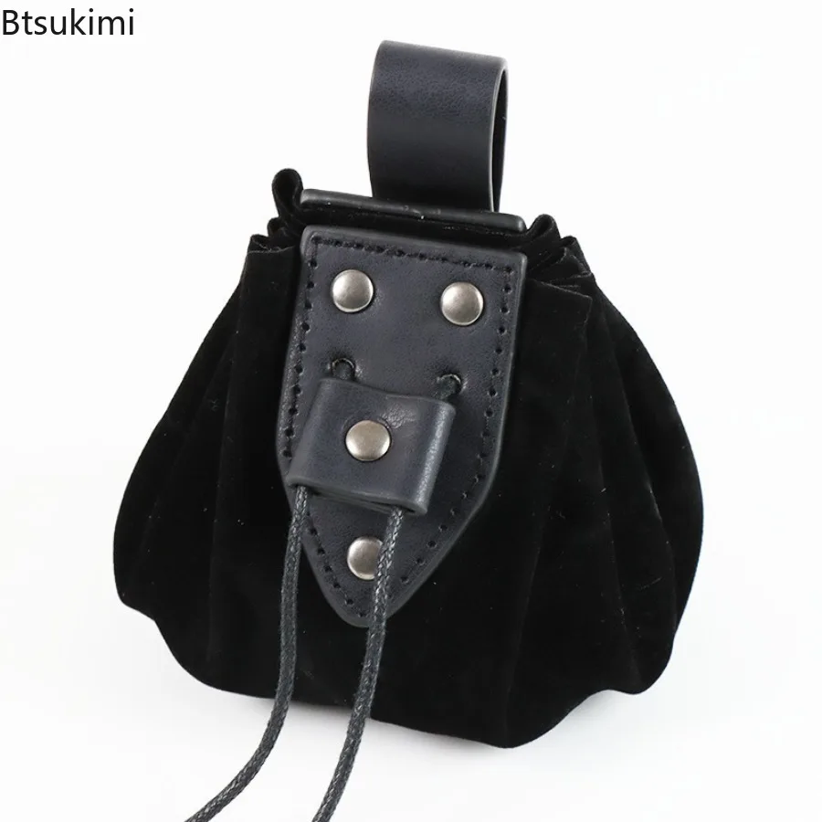 القرون الوسطى الرجعية الخصر حقيبة الفايكنج نمط حزام معلق محفظة نسائية للعملات المعدنية فارس زي الاكسسوارات Scabbard تنورة كليب الكبار تأثيري الدعائم #2