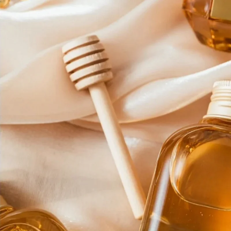 Honeycomb Sticks, 3 Inch Wooden Honey Dipper Mini Honey Honey Wand for Honey Jar Dispense Drizzle Honey Wedding Party Favors